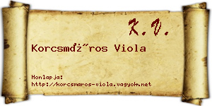 Korcsmáros Viola névjegykártya